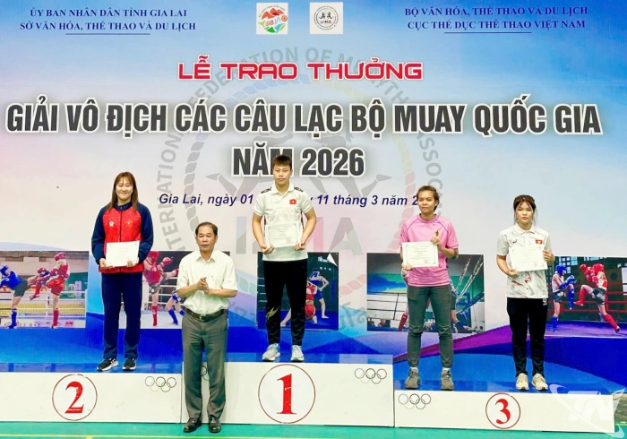 Thái Nguyên giành 11 huy chương tại Giải vô địch các câu lạc bộ Muay quốc gia năm 2026