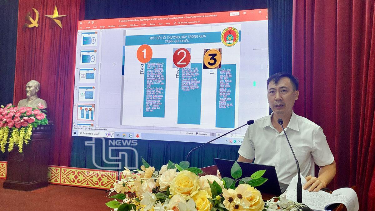 TP. Sông Công: Tập huấn nghiệp vụ thu thập thông tin về người lao động 