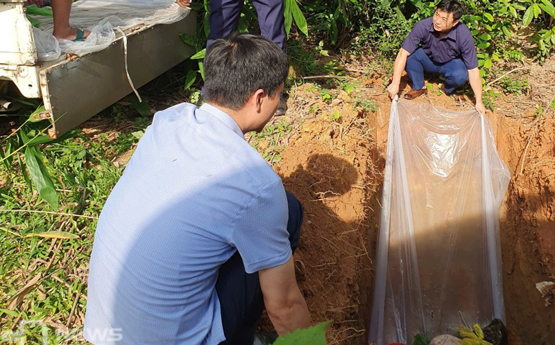 Phú Bình: Tiêu hủy trên 800kg thịt và nội tạng gà không rõ nguồn gốc