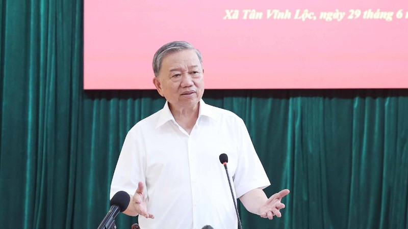 Tổng Bí thư Tô Lâm khảo sát mô hình tổ chức chính quyền địa phương 2 cấp