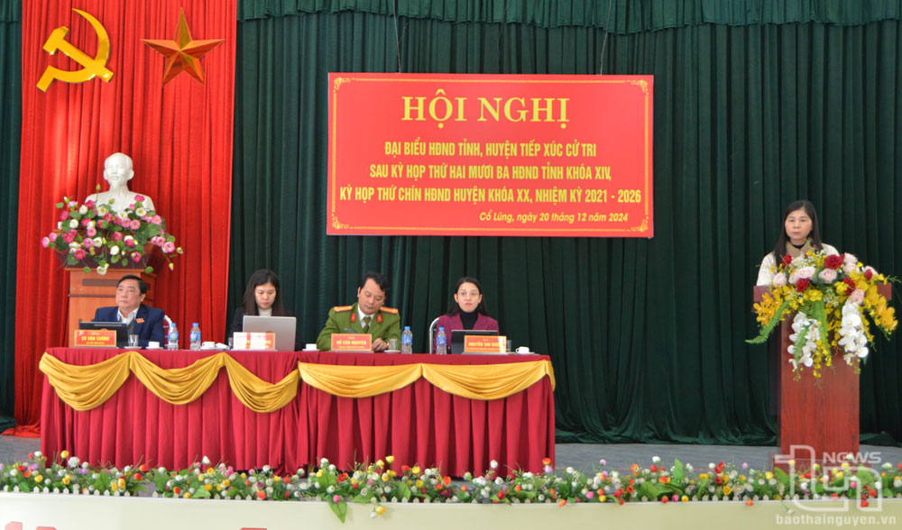 Đại biểu HĐND tỉnh Thái Nguyên tiếp xúc cử tri các xã Cổ Lũng, Yên Trạch