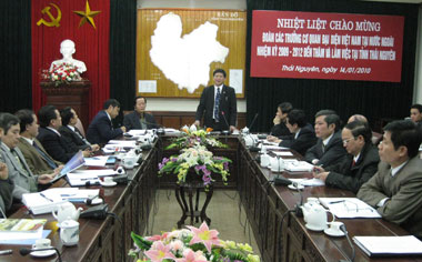 Lãnh đạo các cơ quan đại diện Việt Nam ở nước ngoài làm việc tại Thái Nguyên