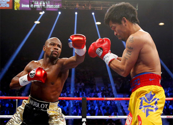 Mayweather thắng điểm Pacquiao trong trận quyền anh thế kỷ