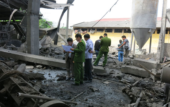 Cục An toàn Lao động kiểm tra hiện trường vụ nổ lò hơi