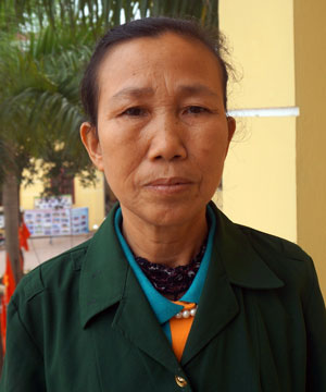 Đồng chí Nguyễn Thị Nên Bí thư Chi bộ xóm Trường Thọ