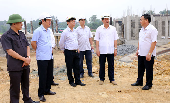 Lãnh đạo tỉnh kiểm tra tiến độ xây dựng Khu hành chính mới huyện Đồng Hỷ