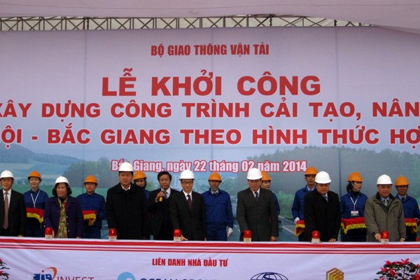 Phó Thủ tướng Vũ Đức Đam phát lệnh khởi công nâng cấp Quốc lộ 1 tuyến Hà Nội - Bắc Giang
