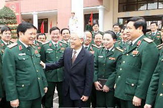 Tổng Bí thư Nguyễn Phú Trọng làm việc với Tổng cục Chính trị