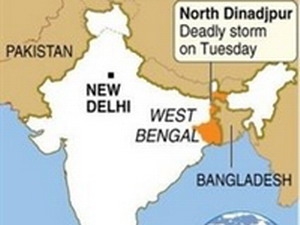 120 người chết do lốc xoáy ở Ấn Độ, Bangladesh