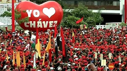 "Biển người" ủng hộ Hugo Chavez tranh cử