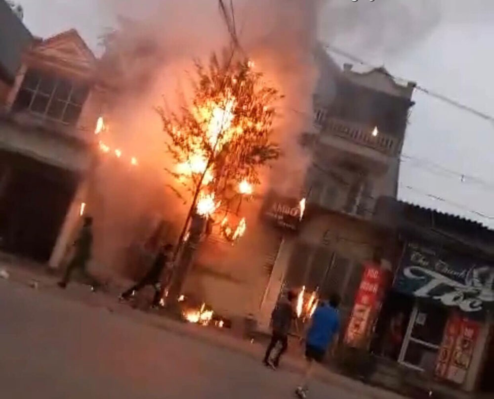 Kịp thời khống chế đám cháy ở phường Quan Triều