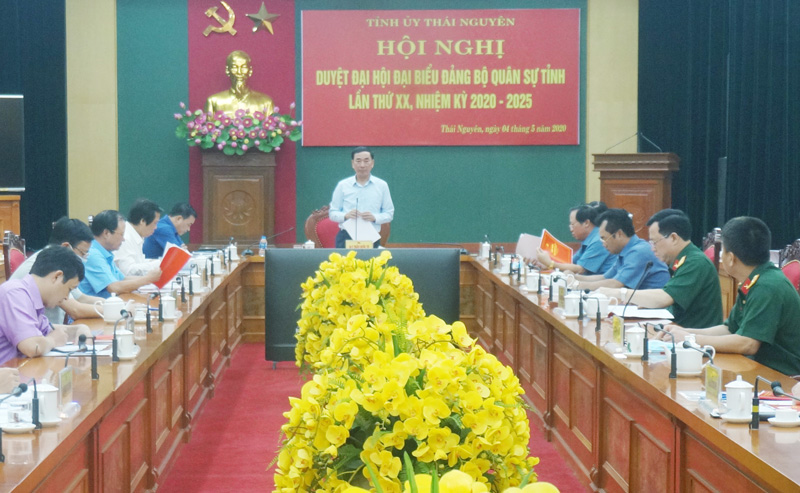 Duyệt Đại hội đại biểu Đảng bộ Quân sự tỉnh