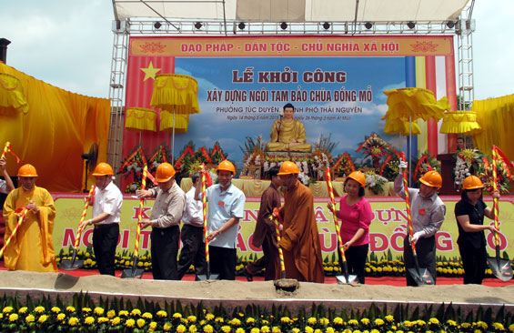 Khởi công xây dựng ngôi Tam bảo chùa Đồng Mỗ