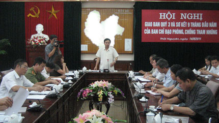 Tập trung chỉ đạo công tác thanh, kiểm tra và xử lý nghiêm các vụ án tham nhũng