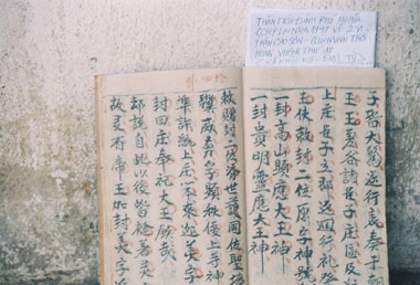 Tìm thấy cuốn thần tích về hai vị tướng Cao Sơn, Quý Minh thời Hùng Vương ở huyện Đại Từ