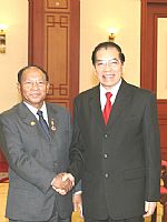 Tổng Bí thư Nông Đức Mạnh, Chủ tịch nước Nguyễn Minh Triết tiếp Chủ tịch QH Cam-pu-chia 