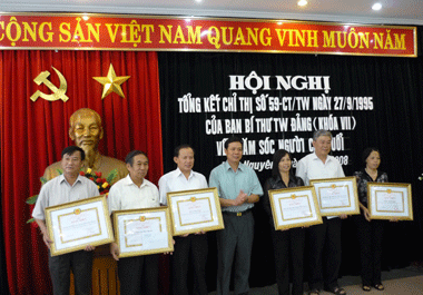 Ban Dân vận Tỉnh ủy tổng kết thực hiện Chỉ thị số 59- CT/TW của Ban Bí thư Trung ương Đảng khóa VII về chăm sóc người cao tuổi