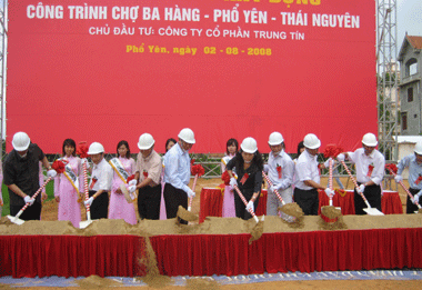 Phổ Yên: Khởi công xây dựng chợ Ba Hàng